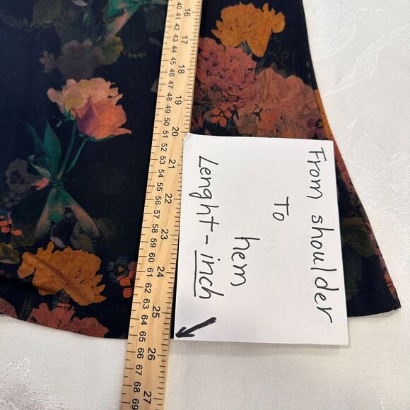 JOHNNY WAS Size-M Amapola Long Sleeve  V-Neck Floral Top Bohemian - Picture 6 of 12